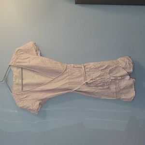 GAP light purple/ white stripped wrap dress